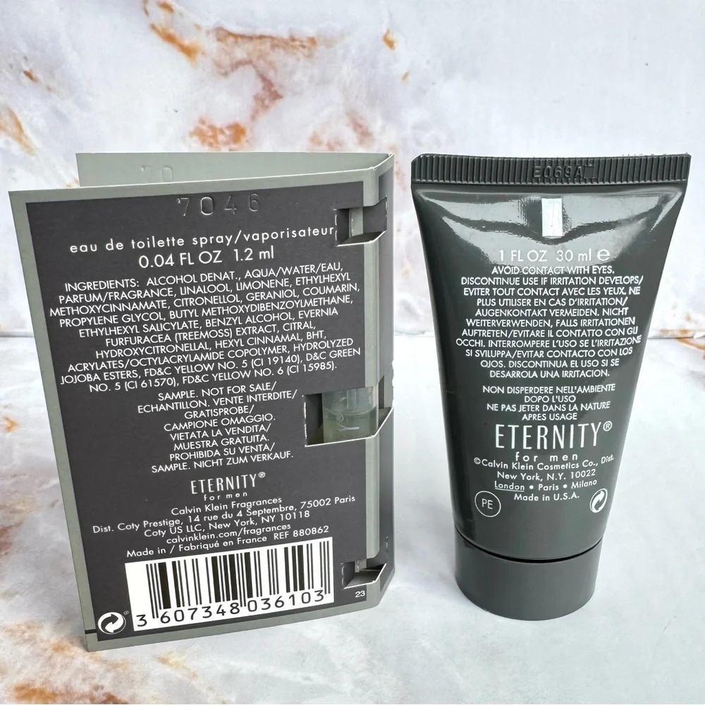 Calvin Klein Eternity For Men Face Moisture Formula Moisturizer/Travel Cologne